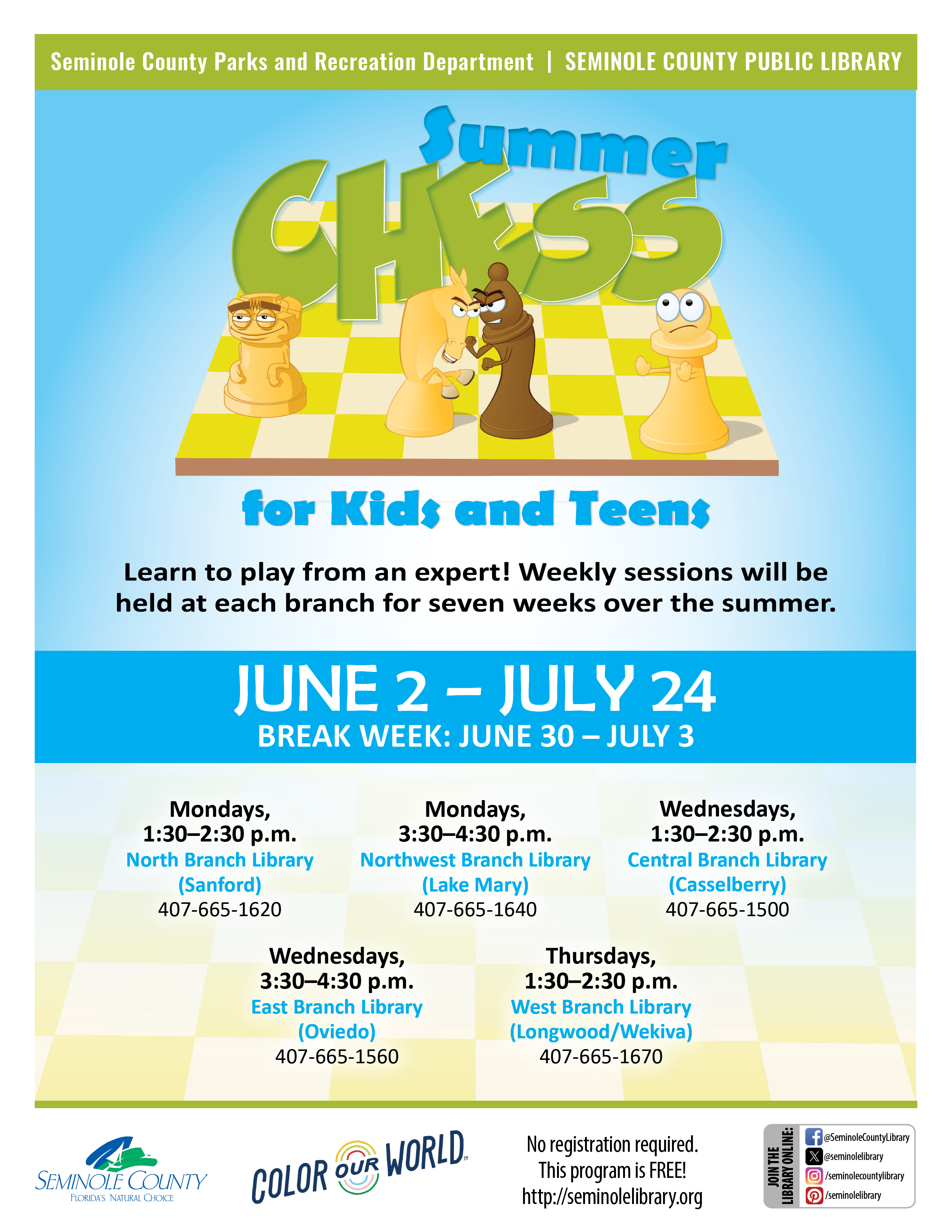 Summer Chess for Kids and Teens