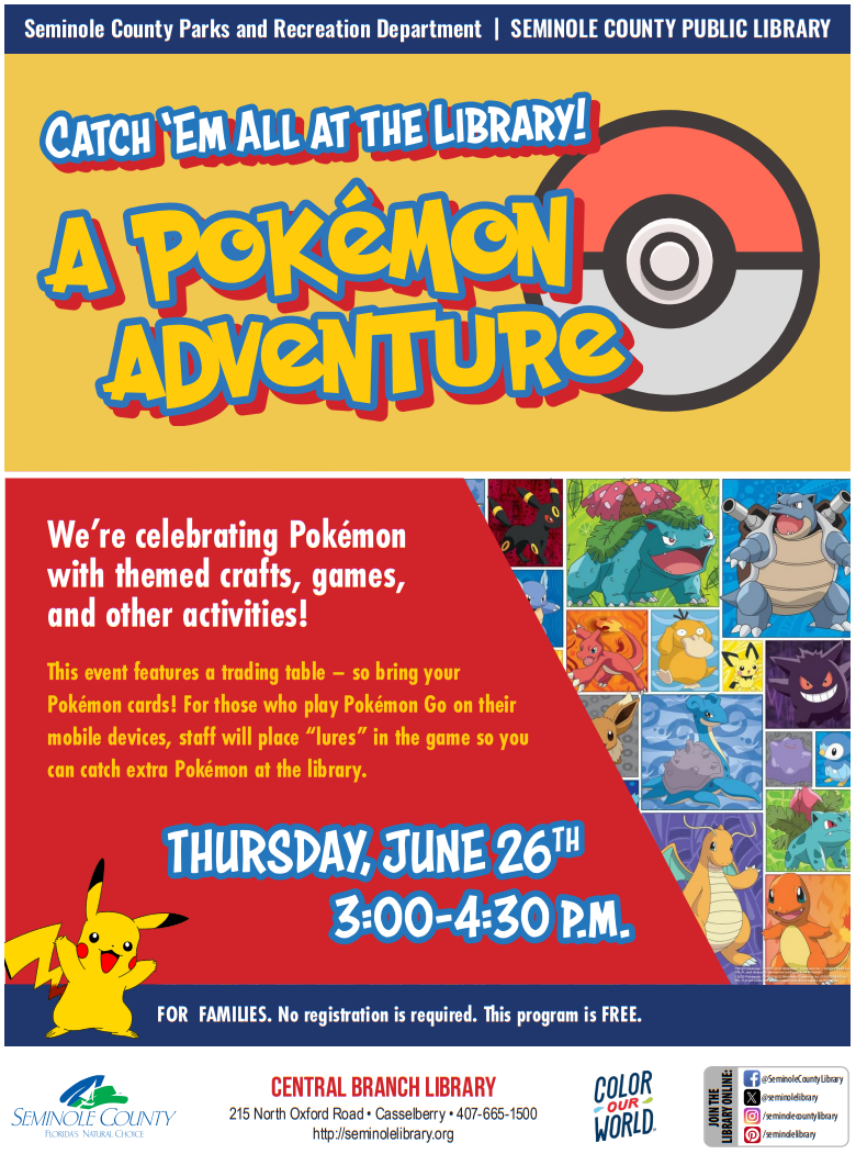 Catch Em All at the Library