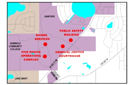 Map location of FIVE POINTS OPERATIONS COMPLEX